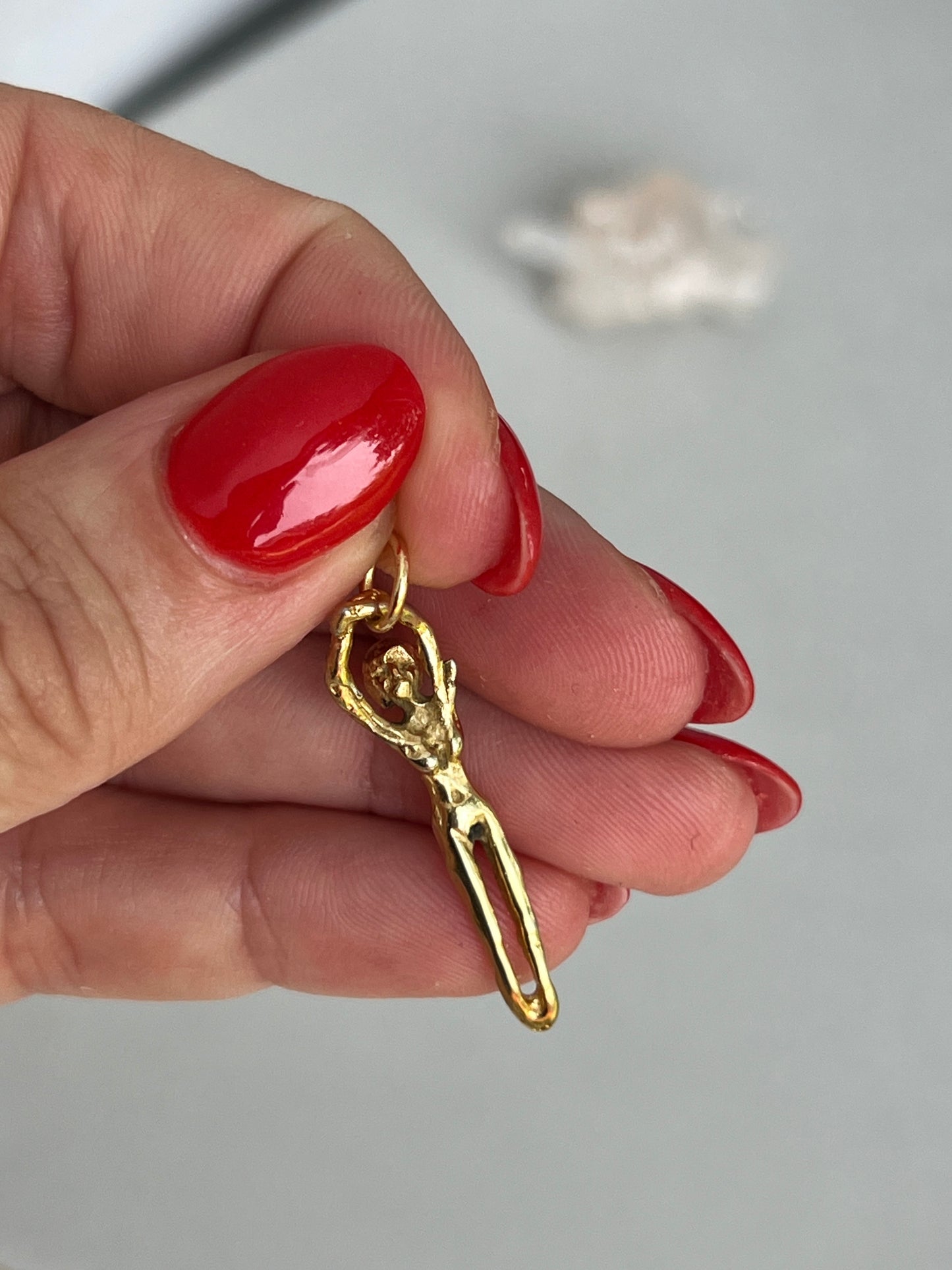 Vintage 14k Gold Nude Woman Charm