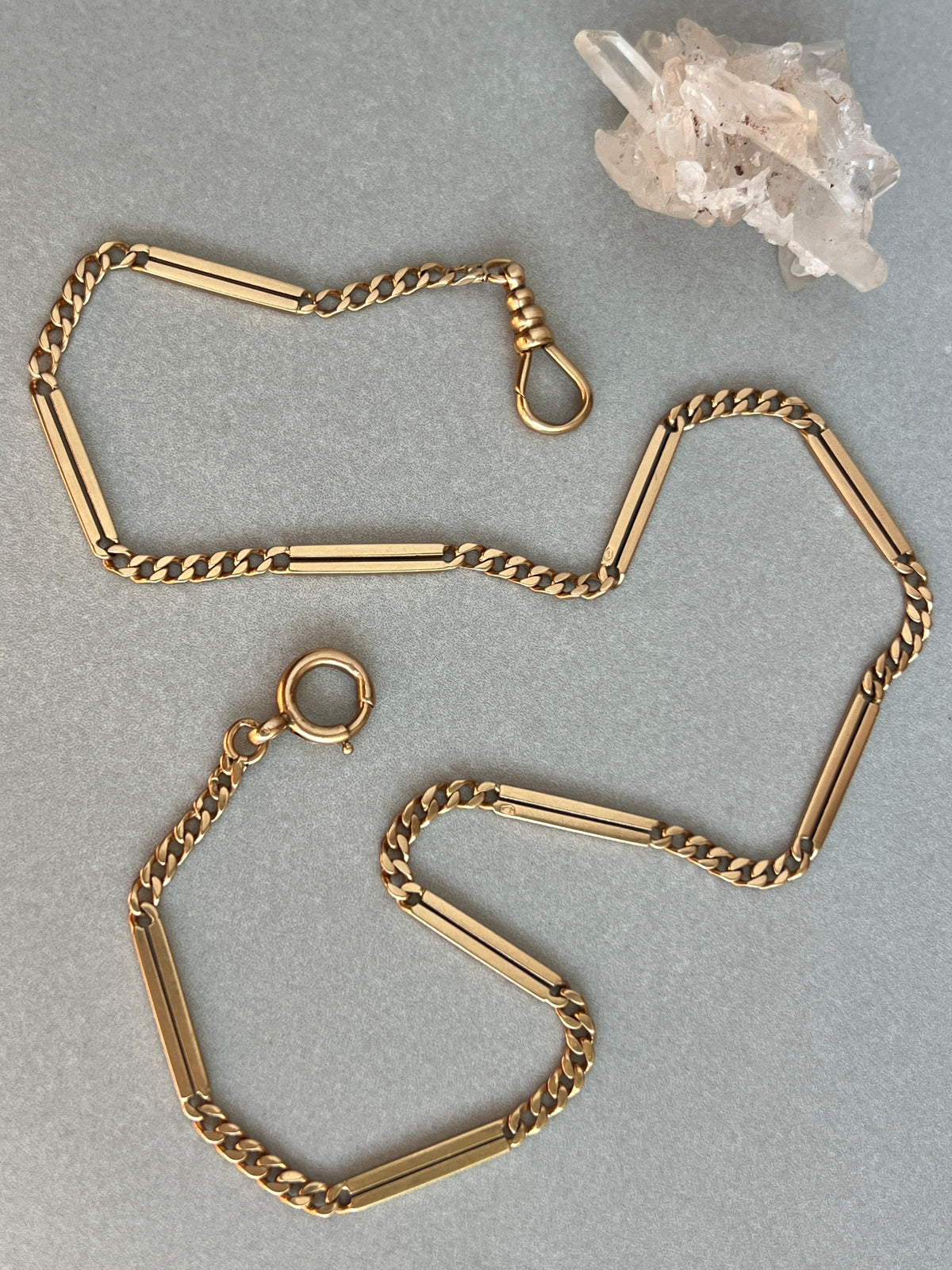 Antique 14k Gold 17” Austro-Hungarian Hallmarked Watch Chain Necklace