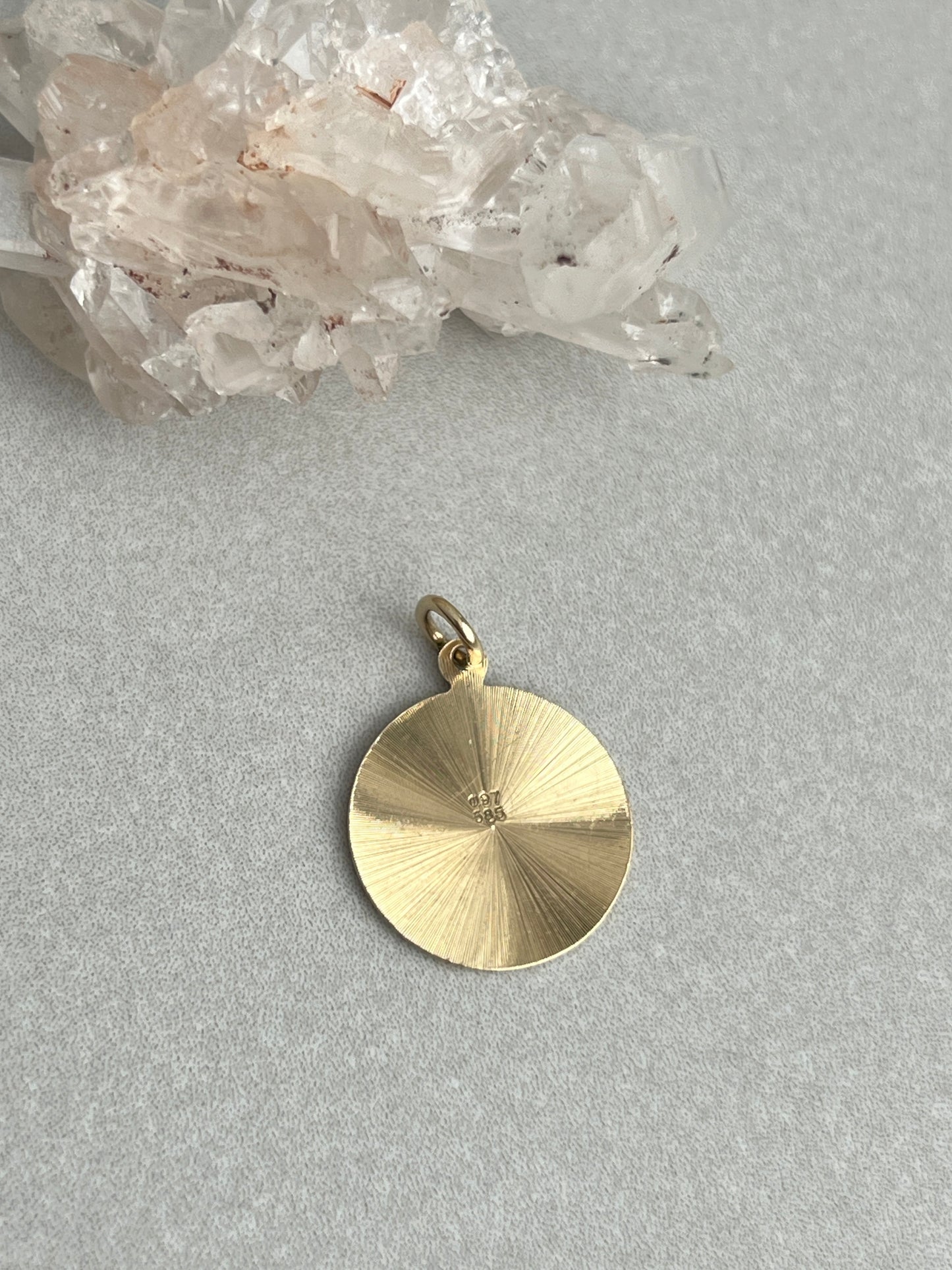 Vintage 14k Gold Aries Zodiac Medallion Charm