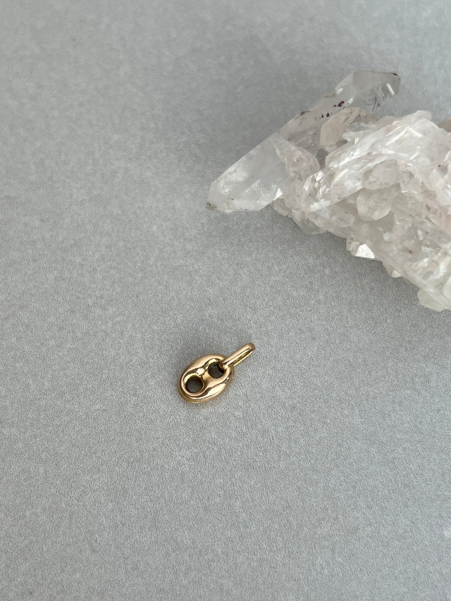 Vintage 14k Yellow Gold Puffy Mariner Link Charm