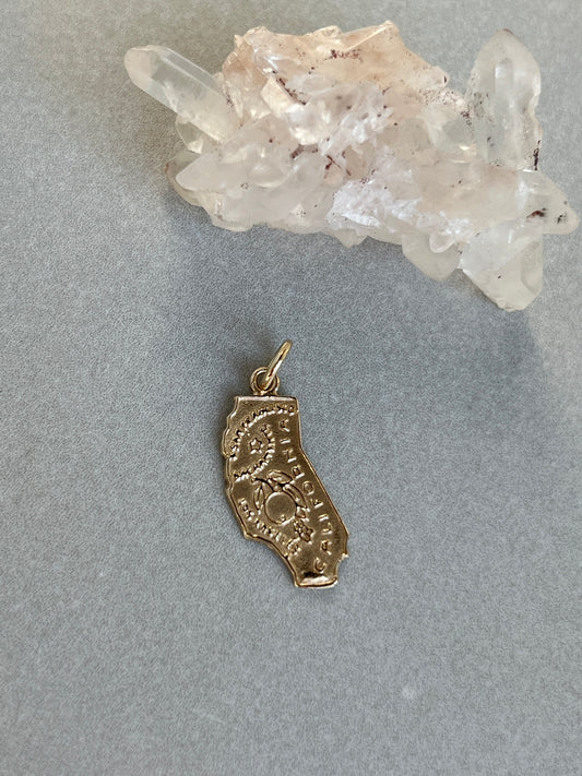 Vintage 14k Gold California State Charm