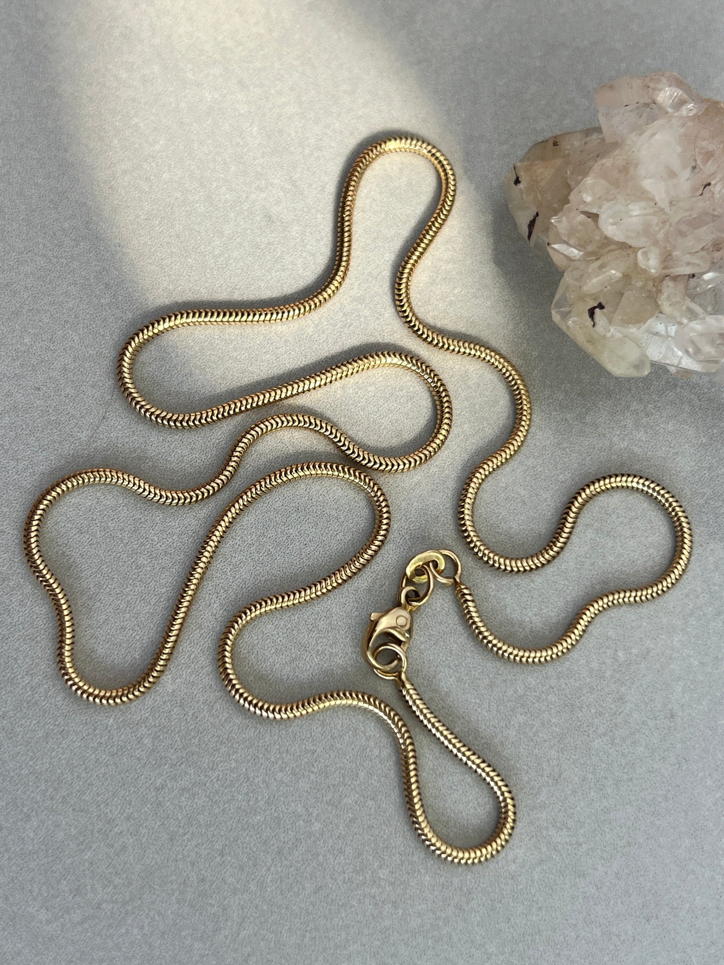 Vintage 14k Gold 18” Snake Link Chain