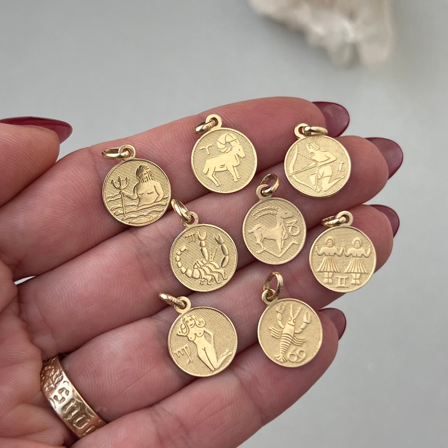 Estate 14k Gold Zodiac Charms