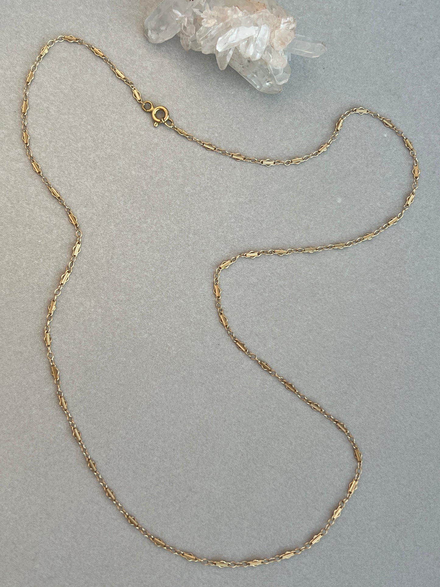 Antique 14k Gold 20” Fancy Link Chain