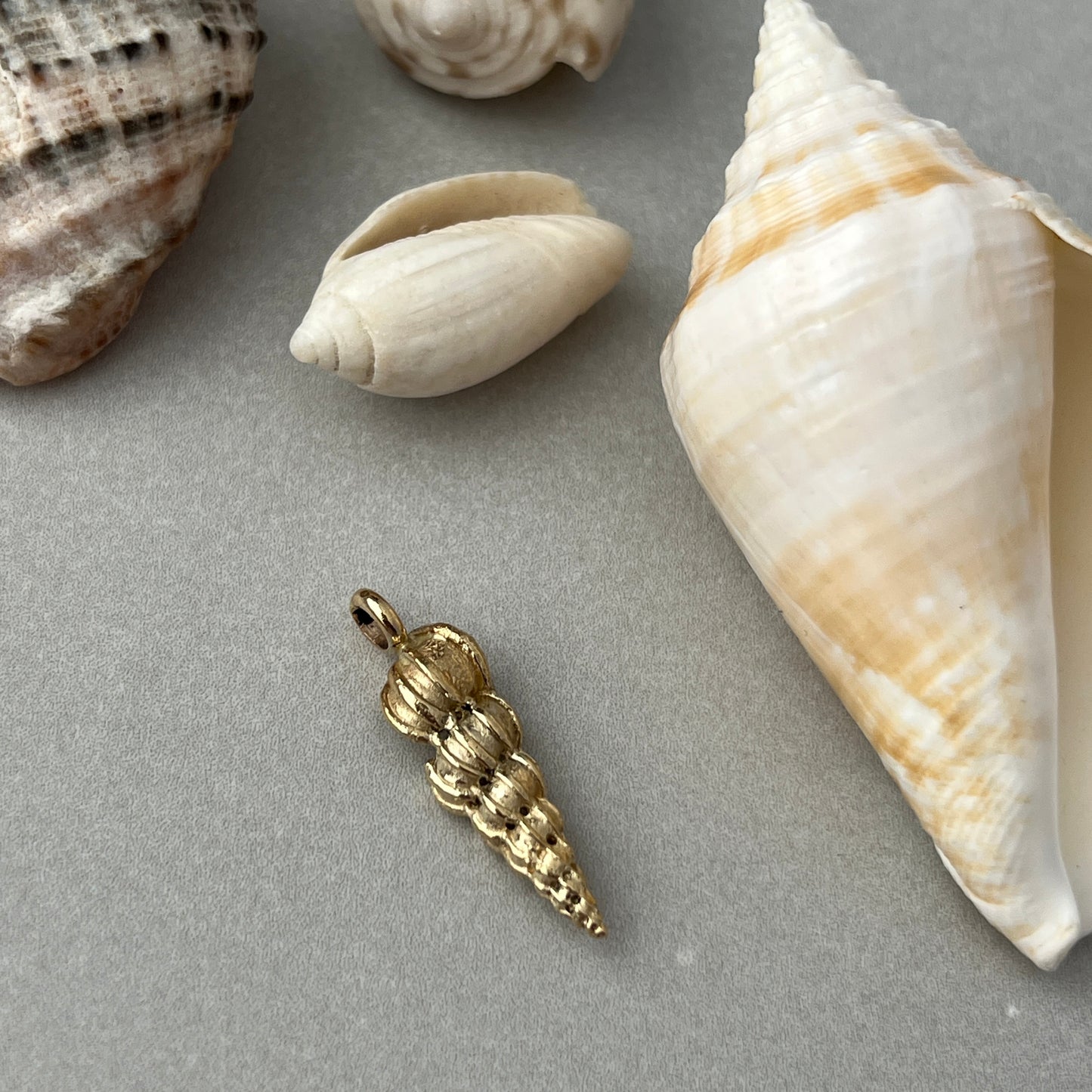 Vintage 14k Gold Spiral Shell Charm