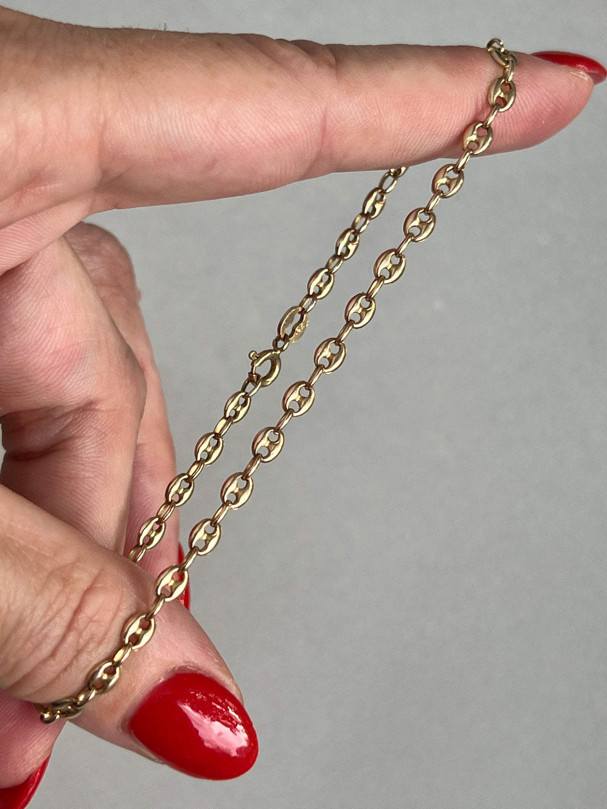 Vintage 14k Gold Puffy Gucci Link Bracelet
