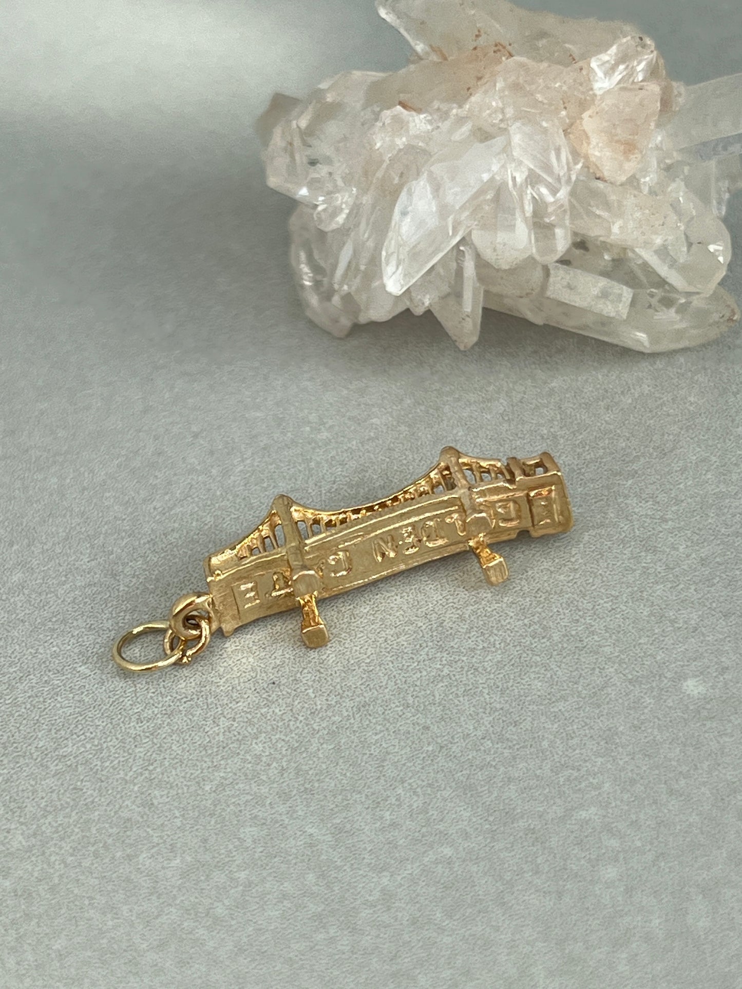 Vintage 14k Gold California Golden Gate Bridge Charm