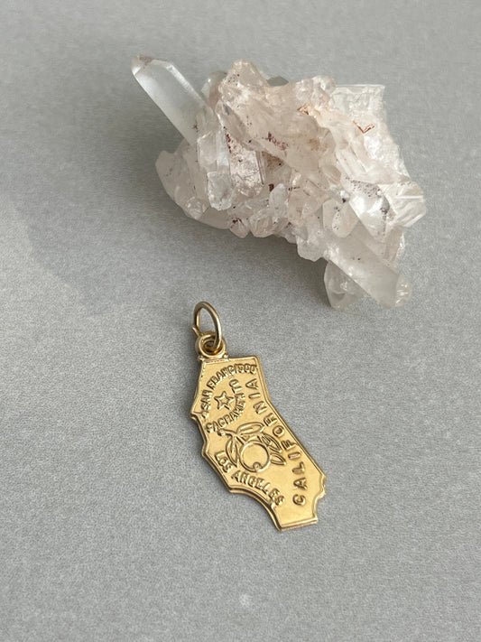 Vintage 14k Gold California State Charm