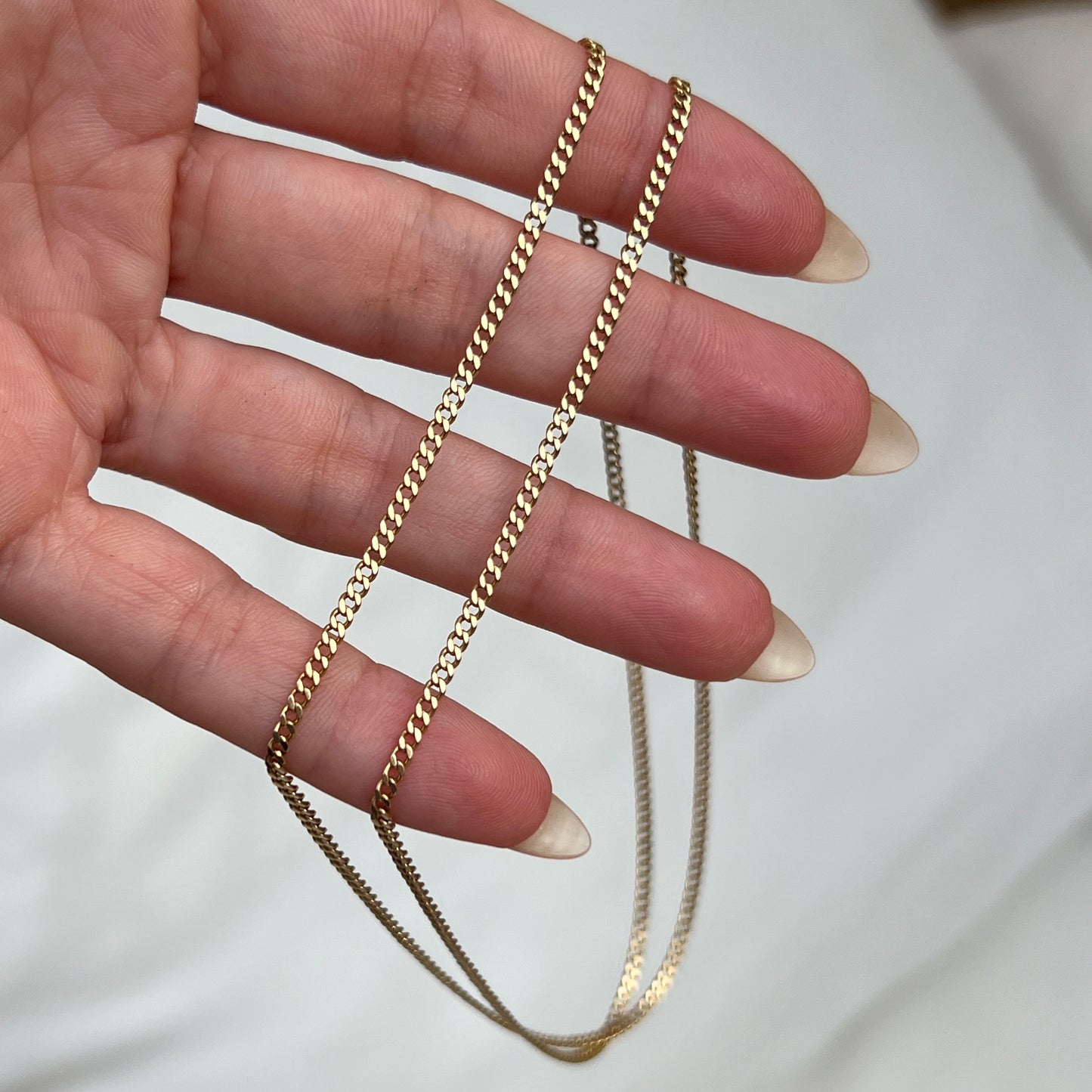 Vintage 14k Gold 25” Curb Link Chain