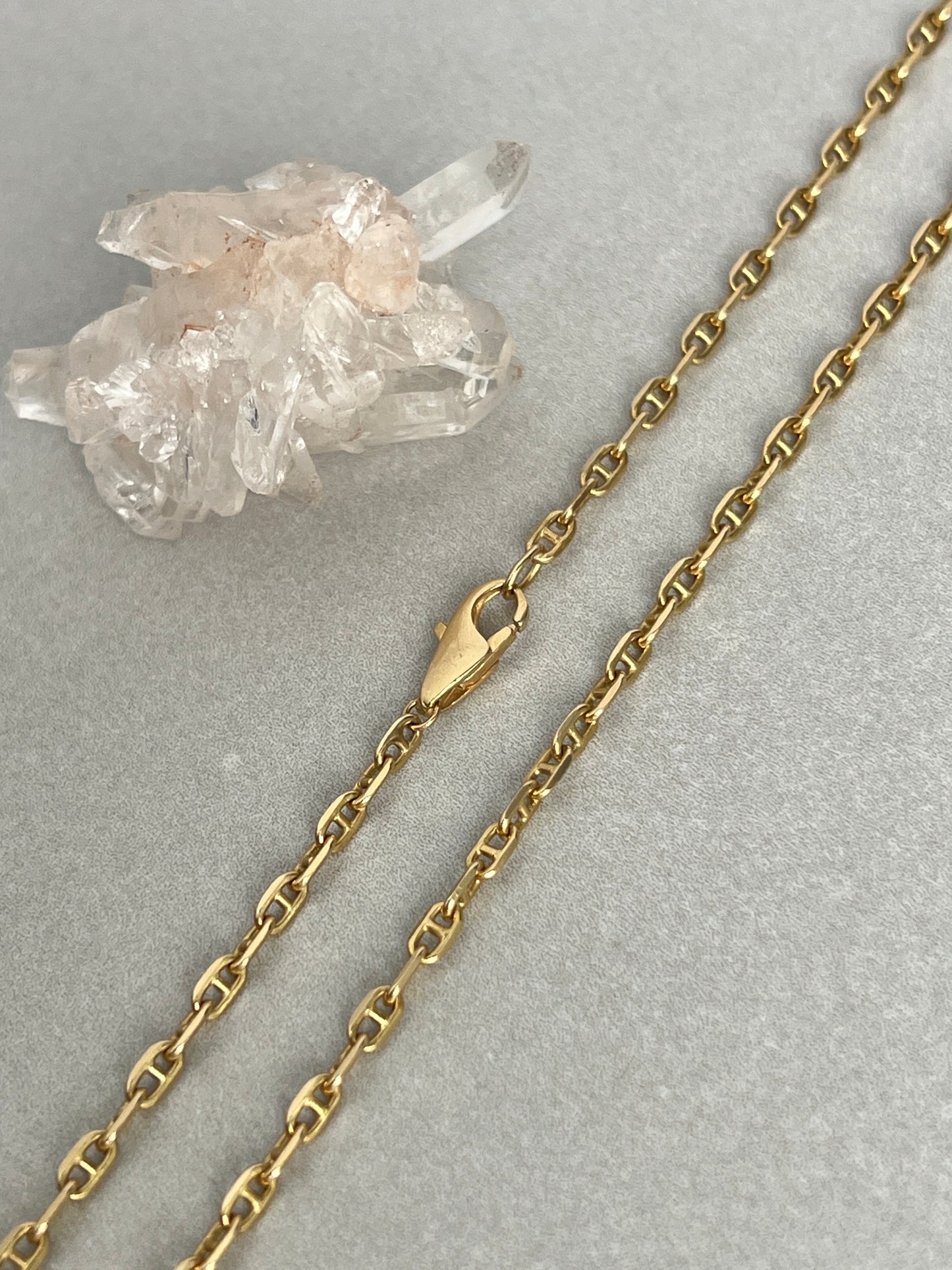 Vintage 14k Gold 20” Solid Anchor Link Chain
