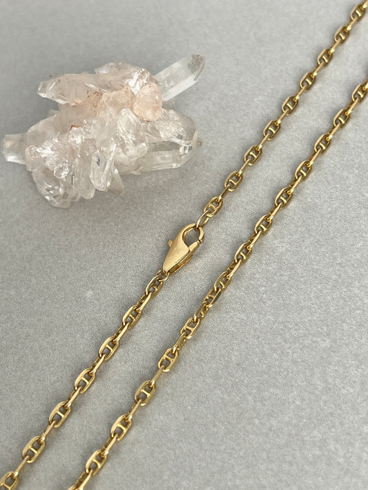Vintage 14k Gold 20” Solid Anchor Link Chain