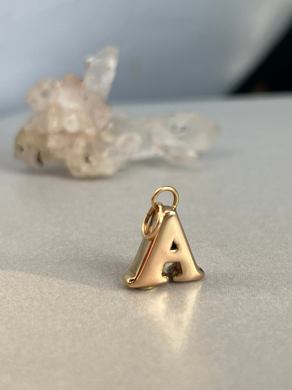 Vintage 14k Yellow Gold Puffy Letter ‘A’ Charm