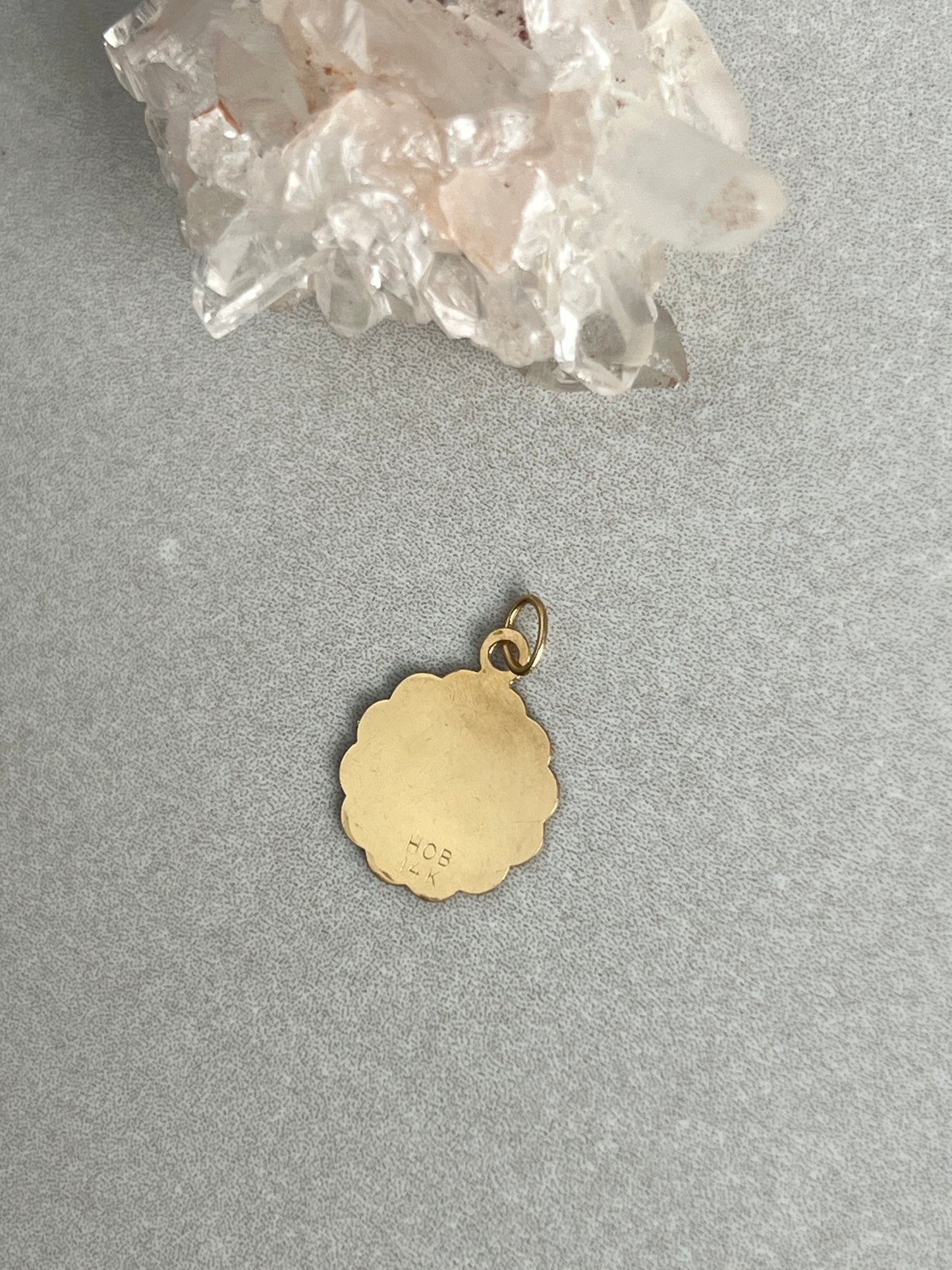 Vintage 14k Gold XS Pisces Zodiac Coin Charm