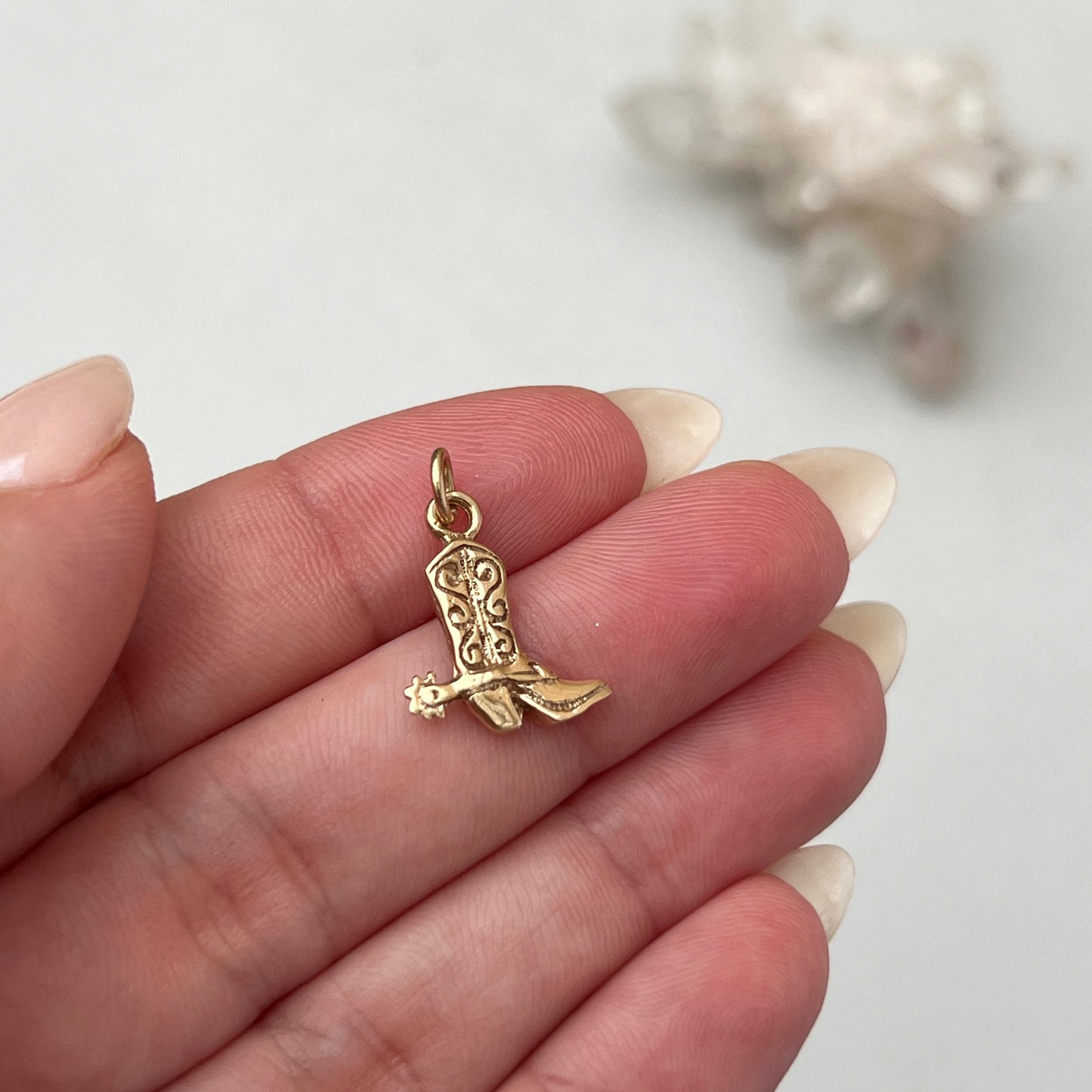 Vintage 14k Gold Cowboy Boot Charm