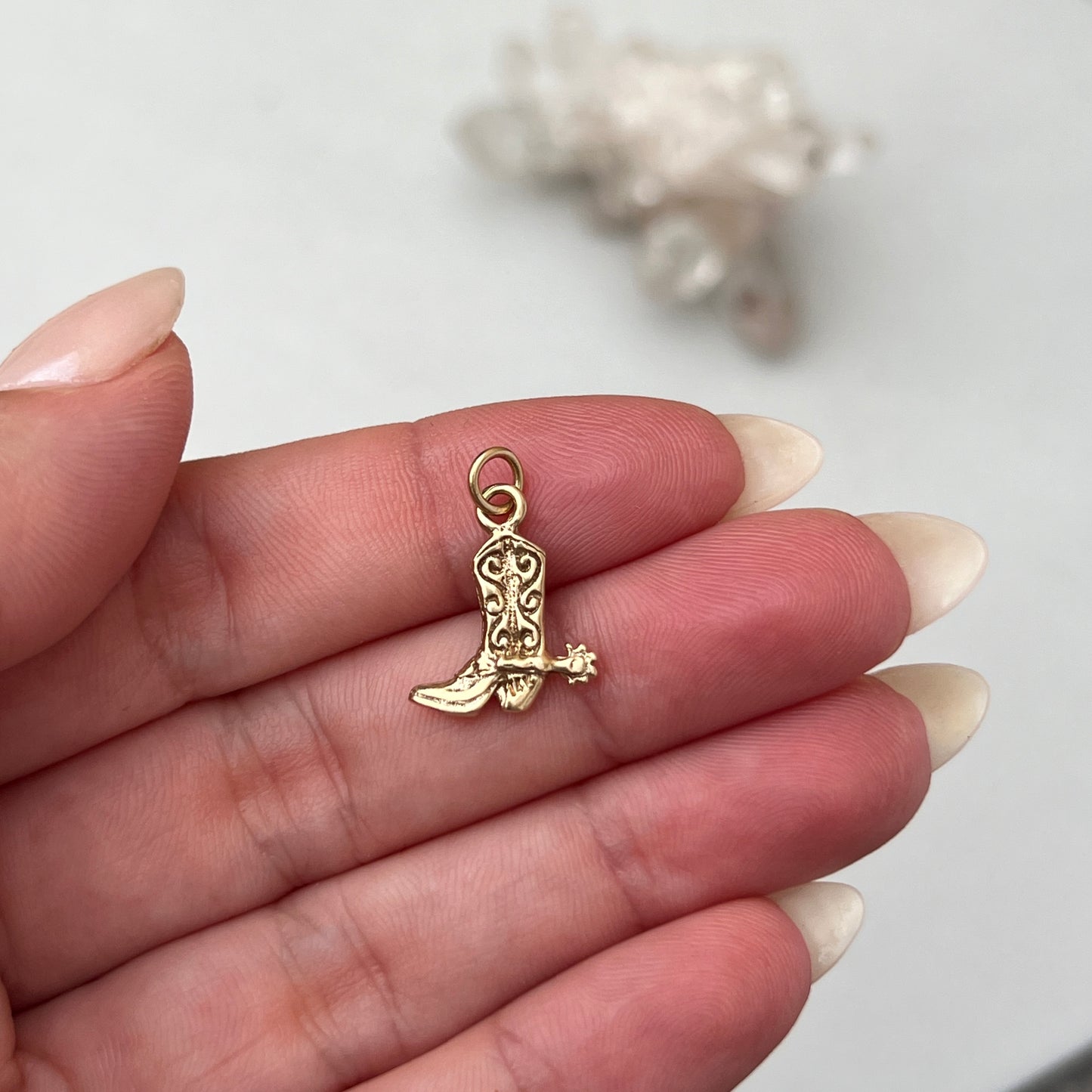 Vintage 14k Gold Cowboy Boot Charm