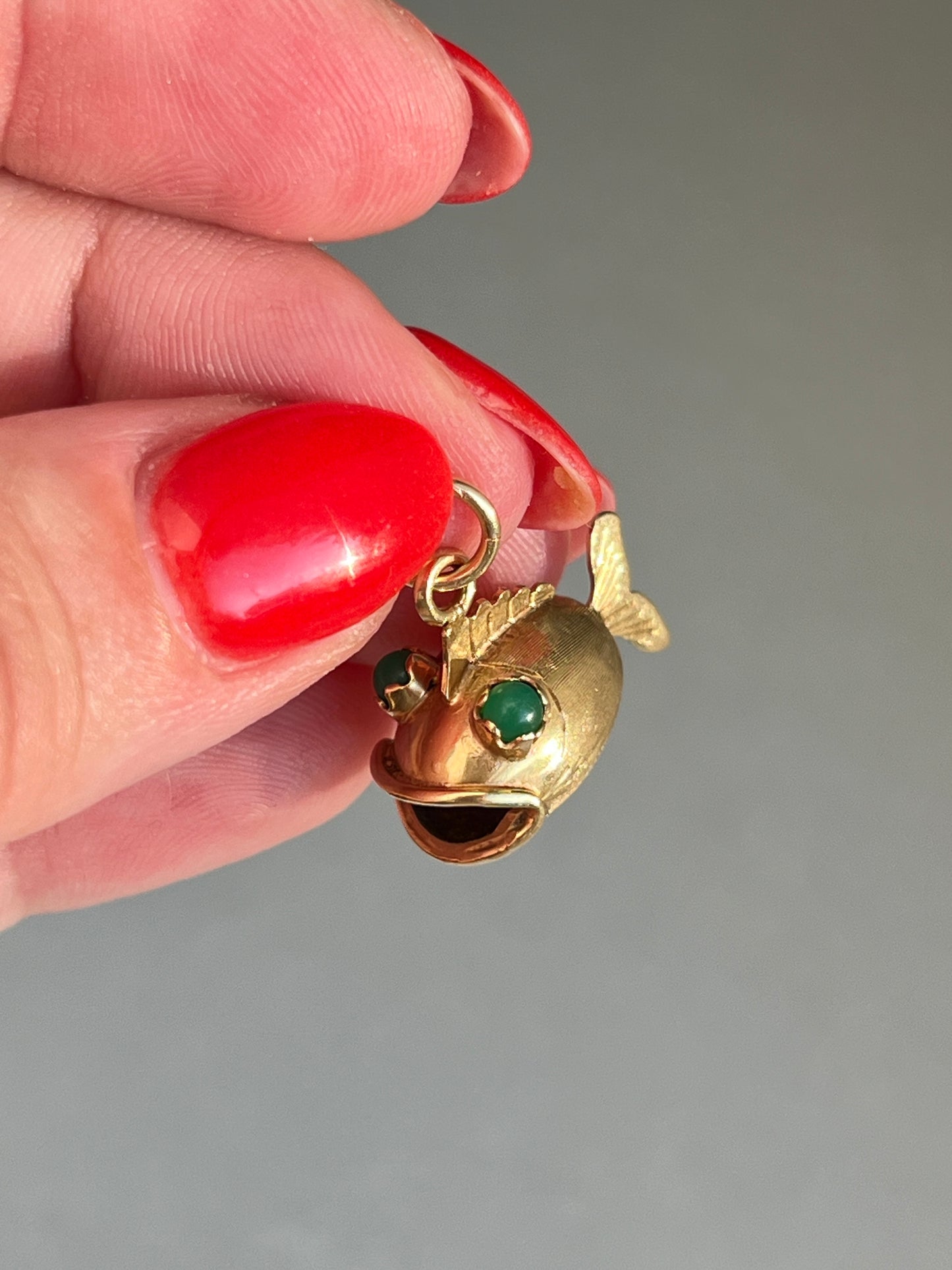 Vintage 14k Gold Figural Puffer Fish Charm