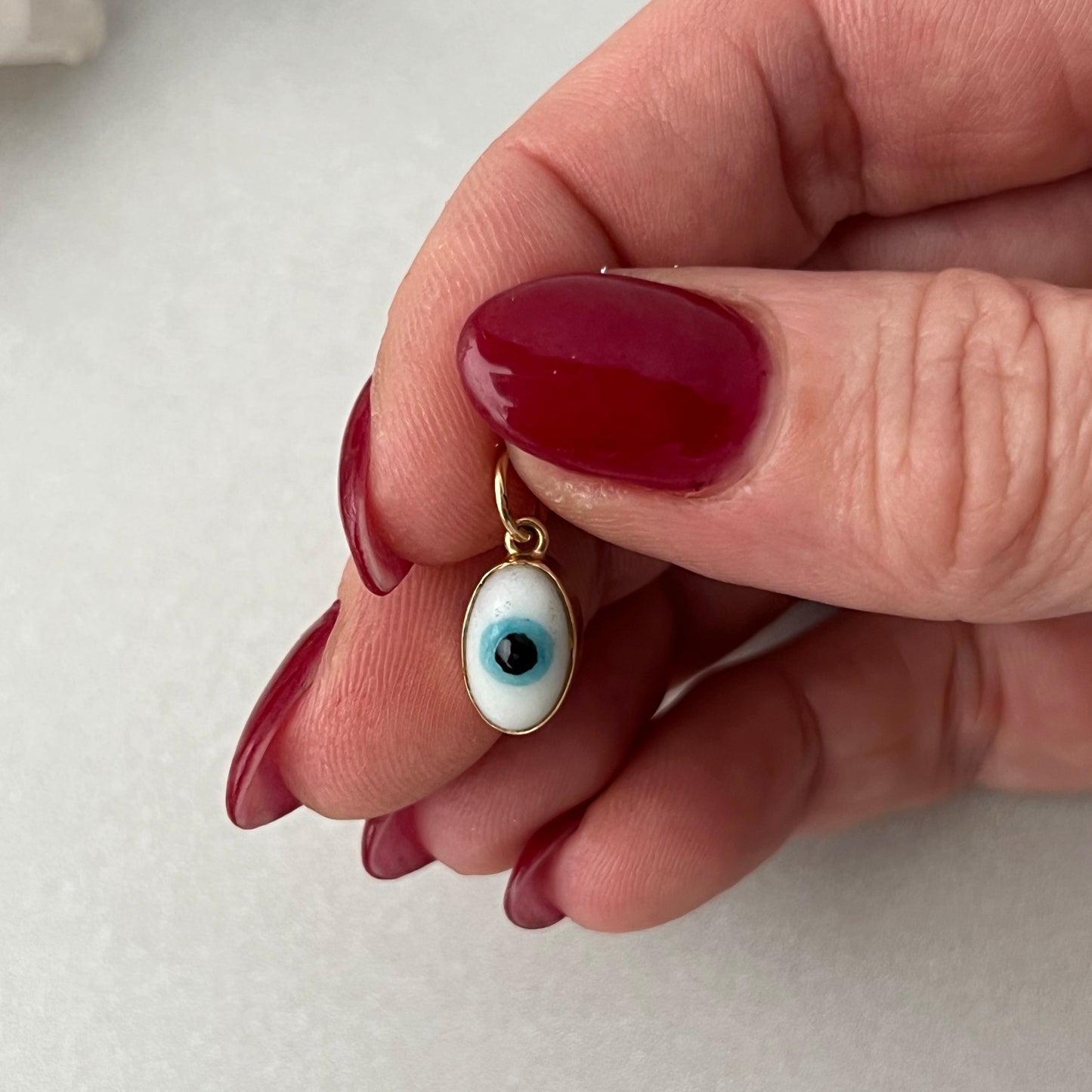 Vintage 14k Gold double-sided Evil Eye Charm