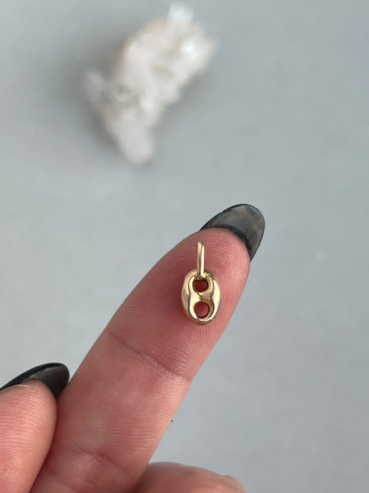 Vintage 14k Yellow Gold Puffy Mariner Link Charm