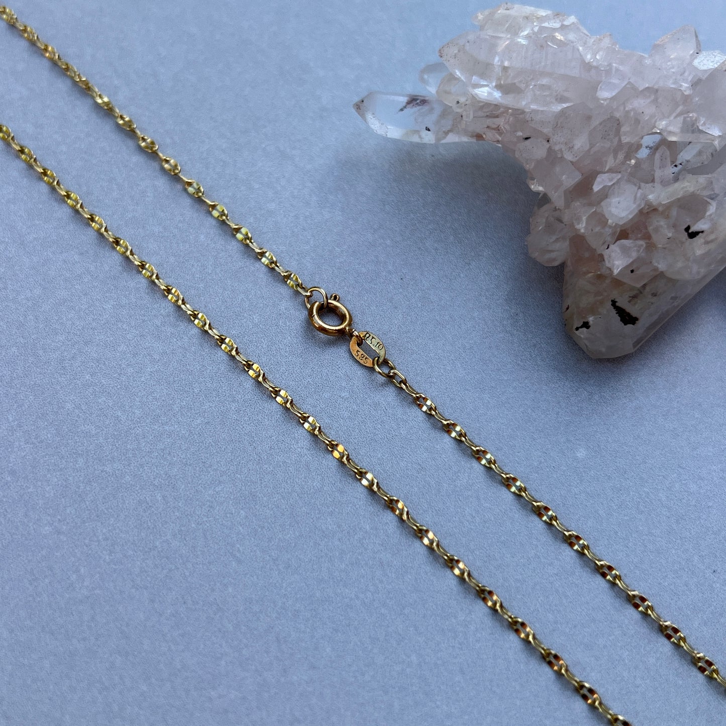 Vintage 14k Gold 19.25” Sparkle Link Chain