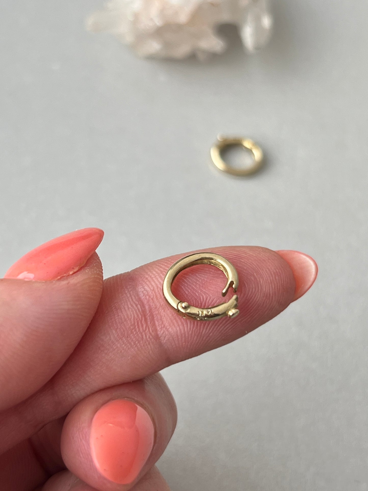 Vintage 14k Gold Larger Charm Enhancer / Chain Connector