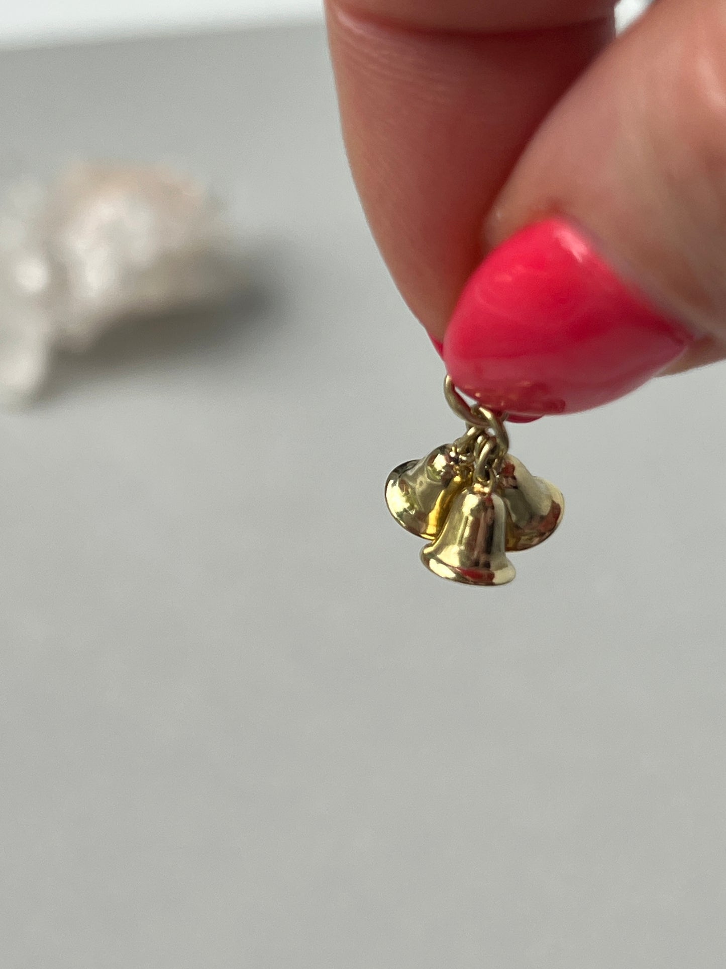 Vintage 14k Gold Trio of Bells Charm