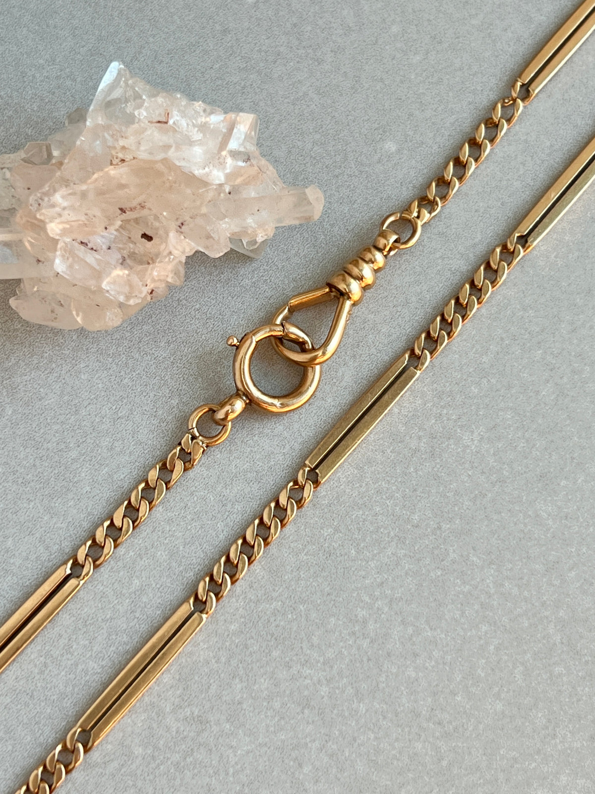 Antique 14k Gold 17” Austro-Hungarian Hallmarked Watch Chain Necklace