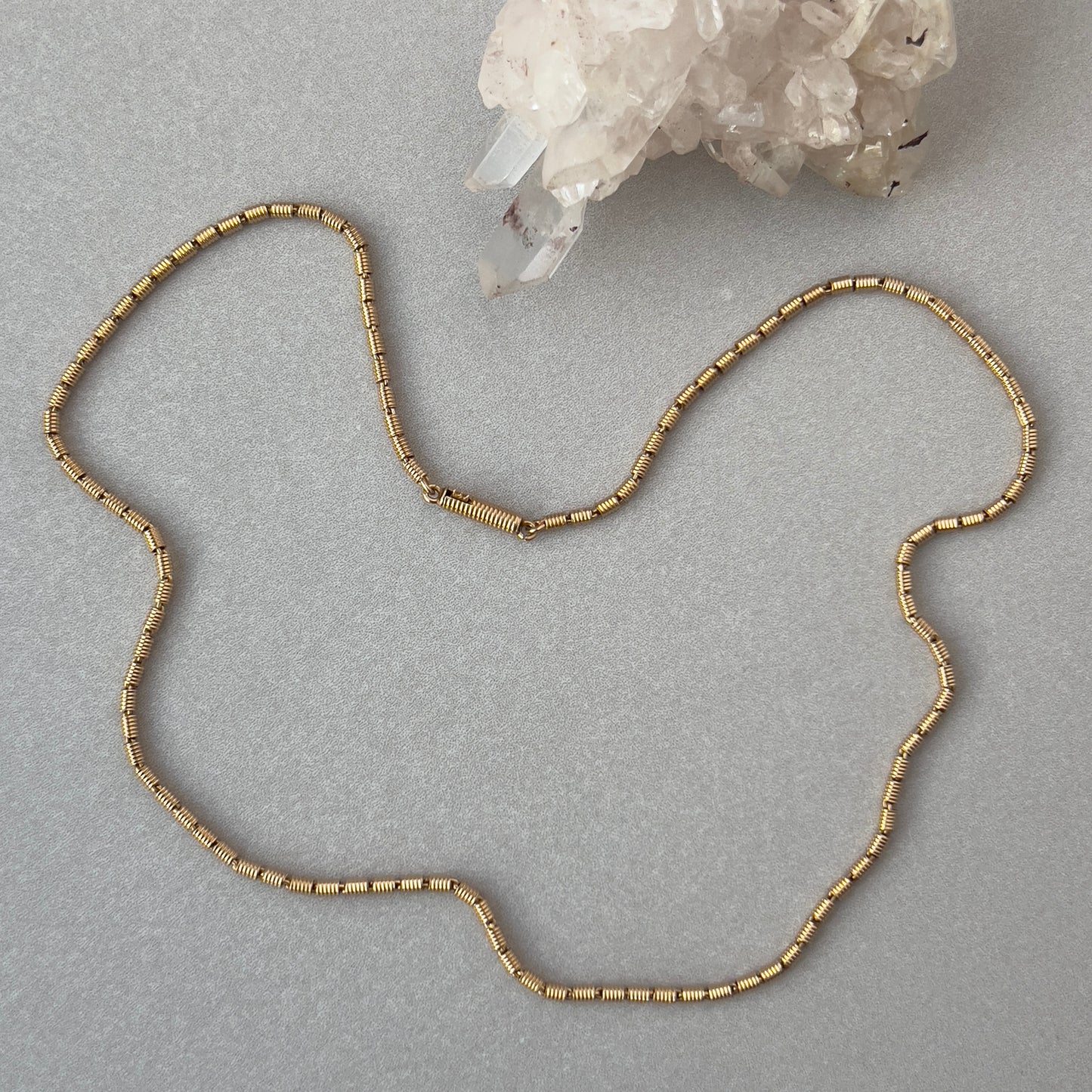 Antique 14k Gold 14” Barrel Link Chain