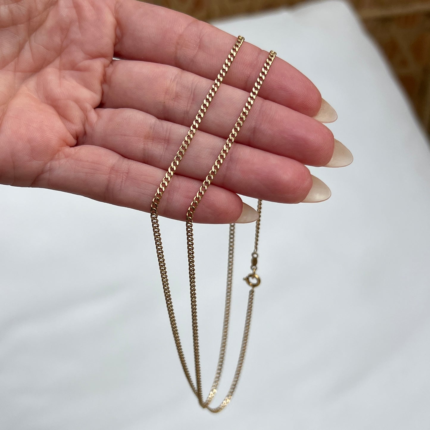 Vintage 14k Gold 25” Curb Link Chain