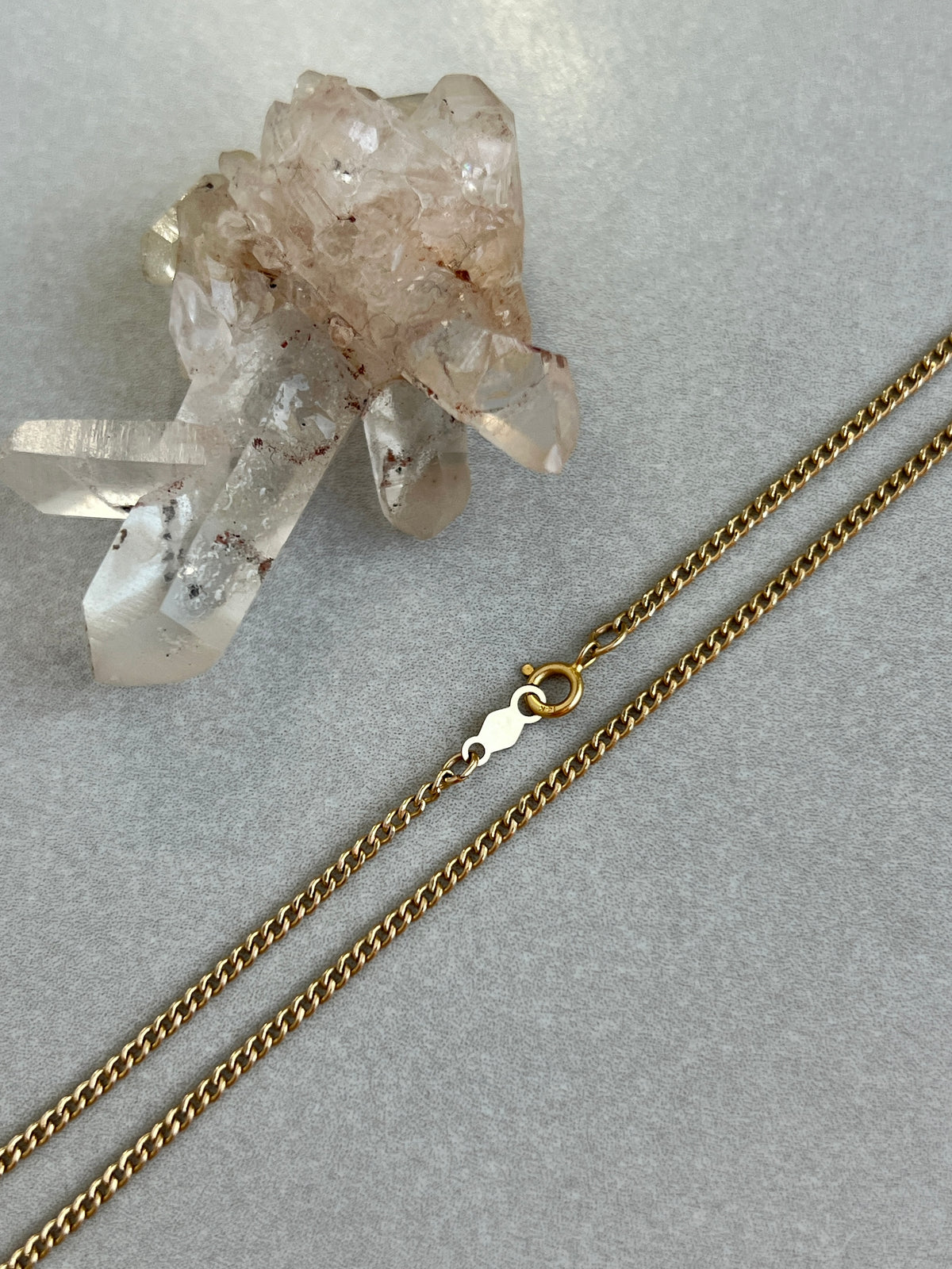 Vintage 14k Gold 23.75” Curb Link Chain