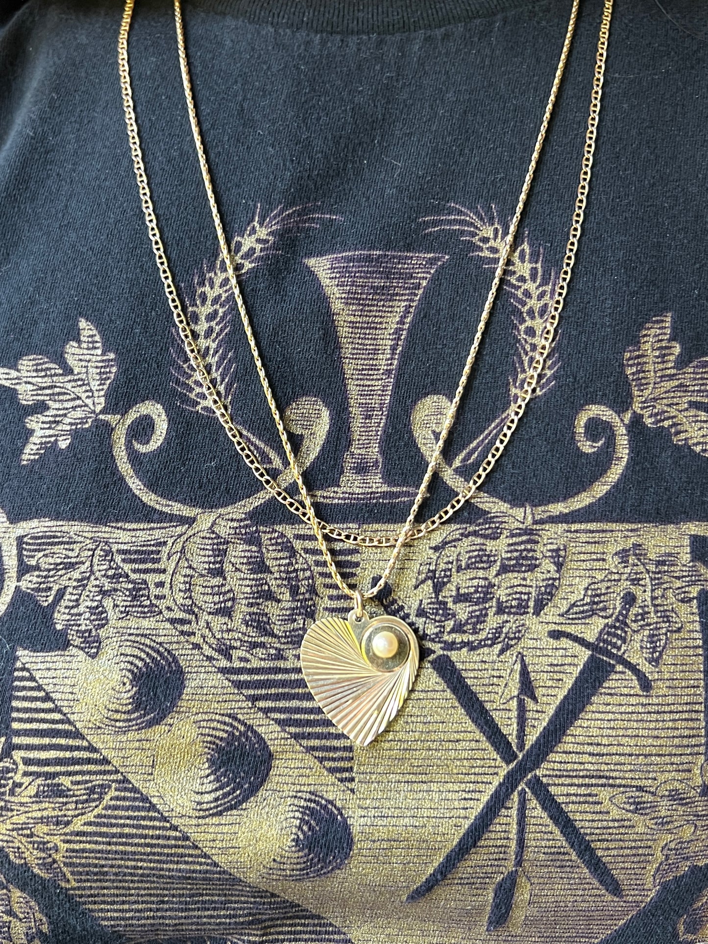 Vintage 14k Gold 24” Wheat Link Chain