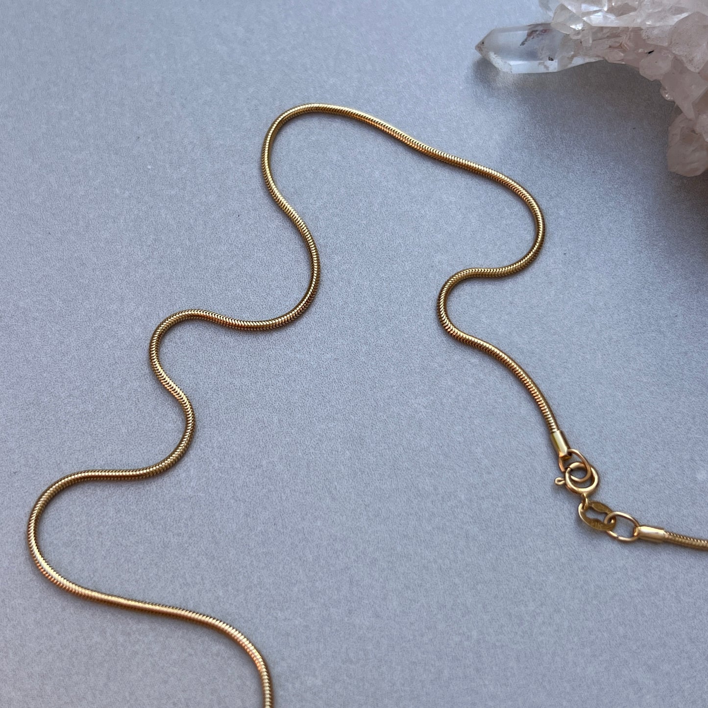 Vintage 14k Gold 20” Snake Link Chain