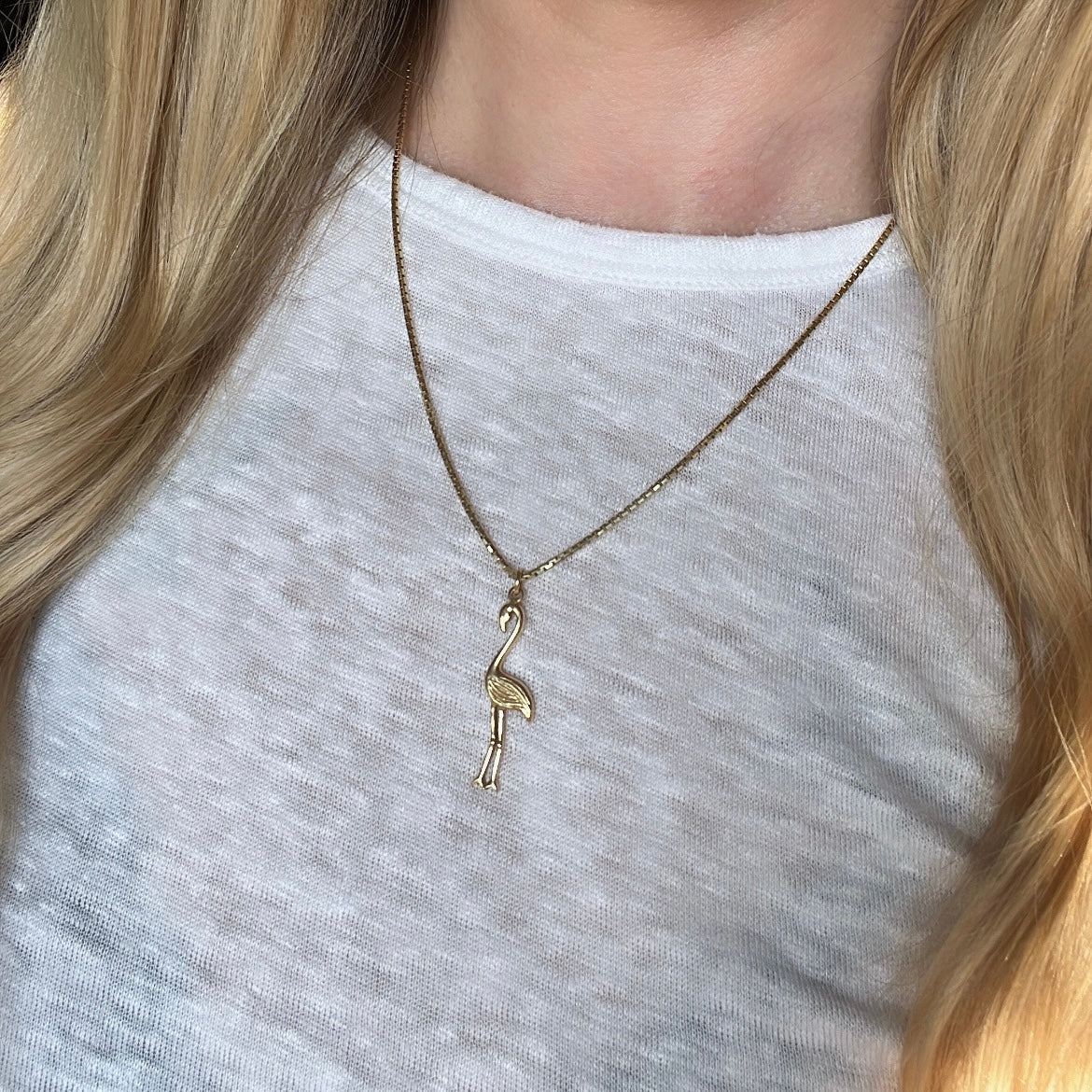 Vintage 14k Flamingo Charm