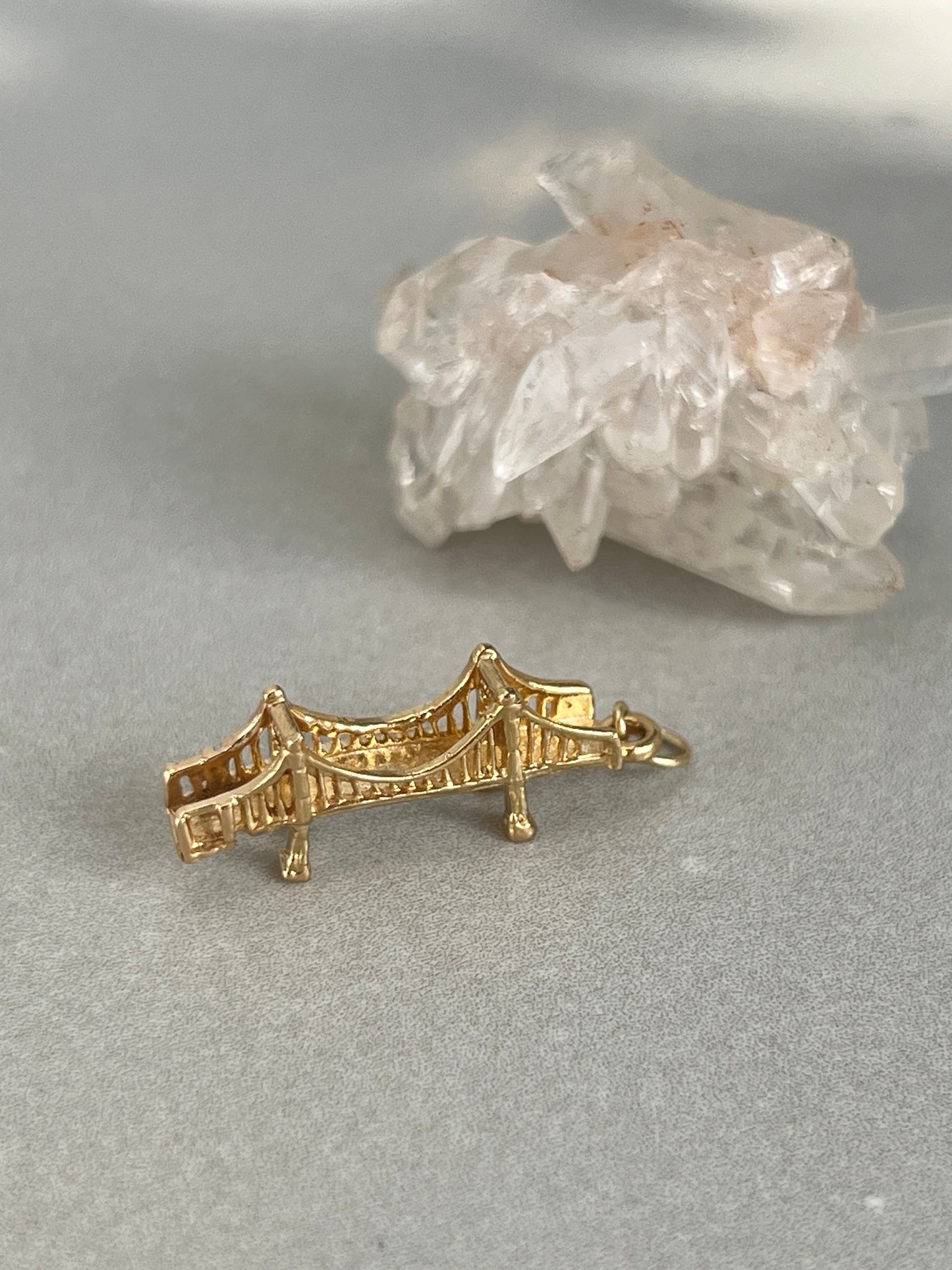 Vintage 14k Gold California Golden Gate Bridge Charm