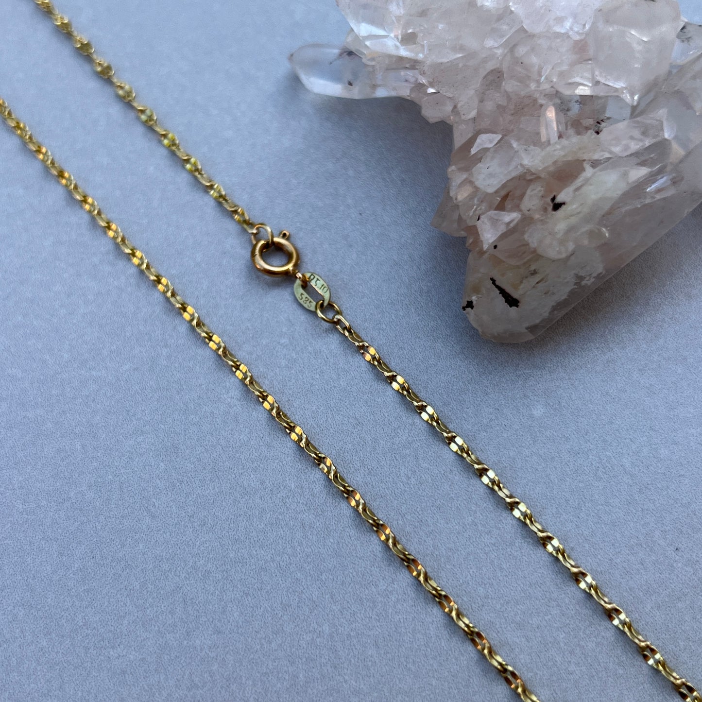 Vintage 14k Gold 19.25” Sparkle Link Chain