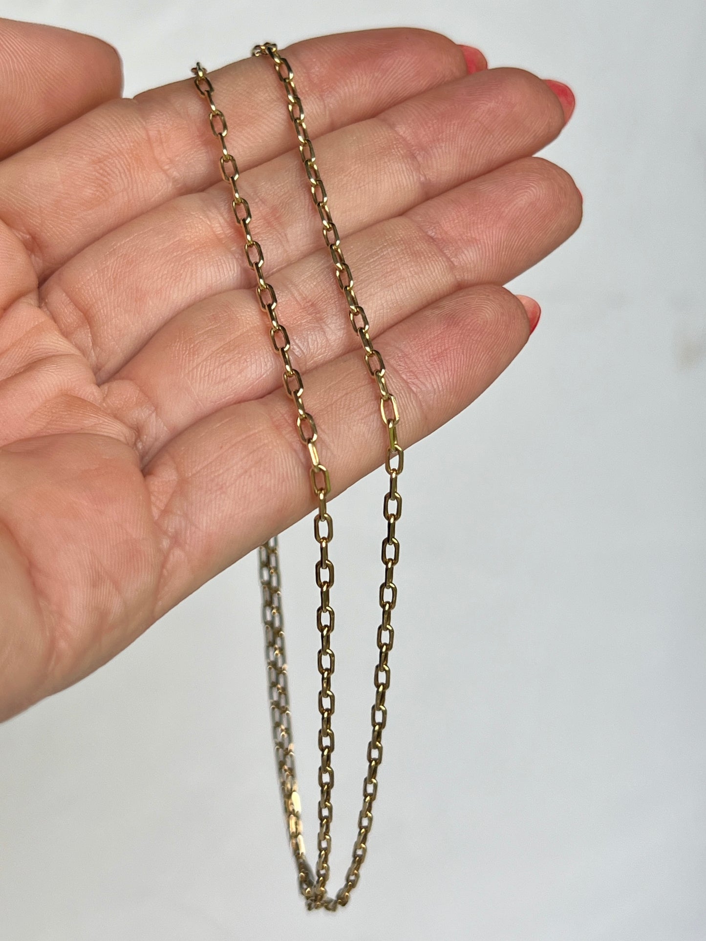 Vintage 14k Gold 21” Biker Link Chain