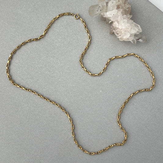 Vintage 14k Gold 20” Knot Link Chain