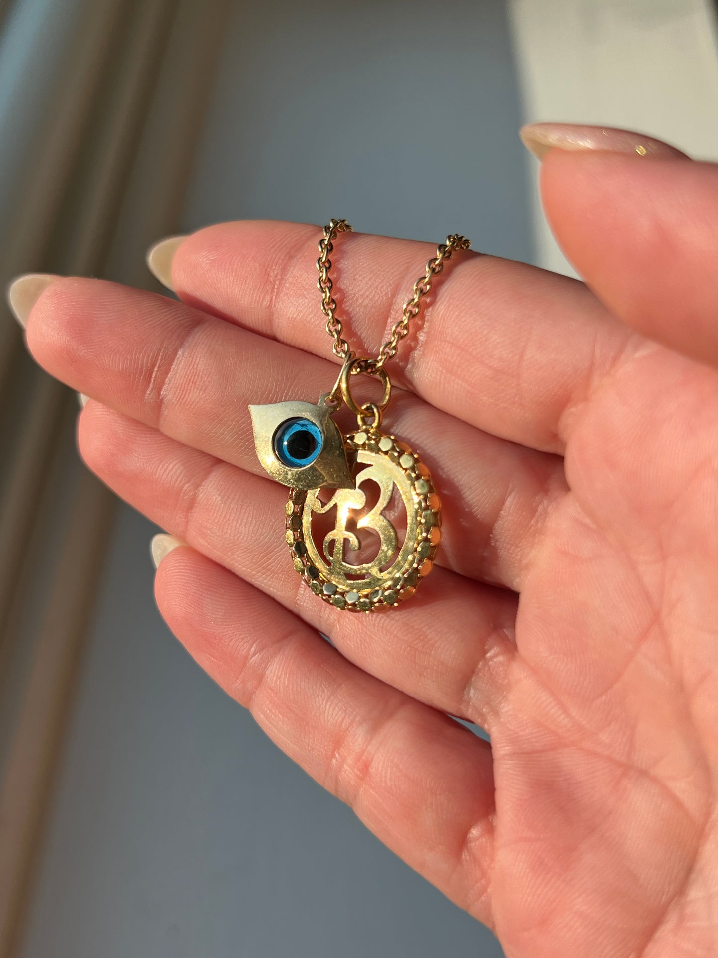 Vintage 14k Gold Lucky Evil Eye Charm