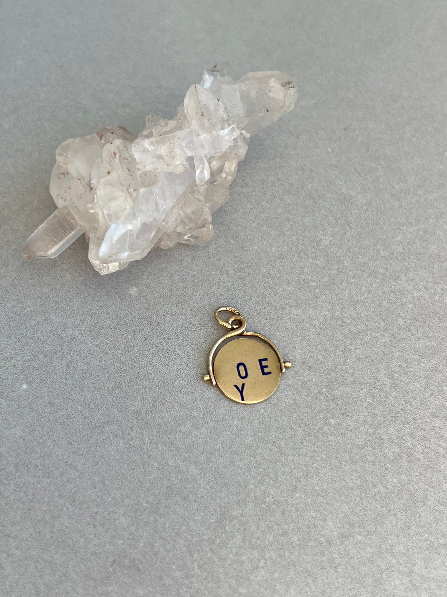 Vintage 14k Gold Articulated ‘I Love You’ Spinner Charm