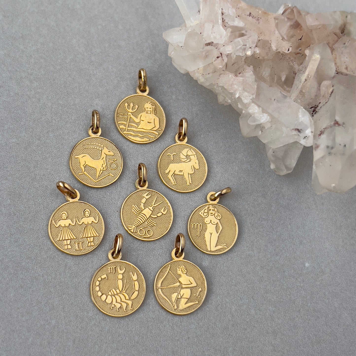 Estate 14k Gold Zodiac Charms