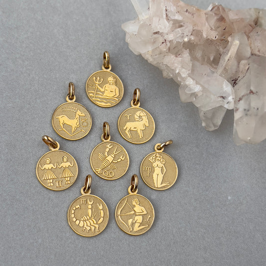 Estate 14k Gold Zodiac Charms