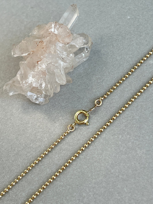 Vintage 14k Gold 20” Beaded Ball Link Chain