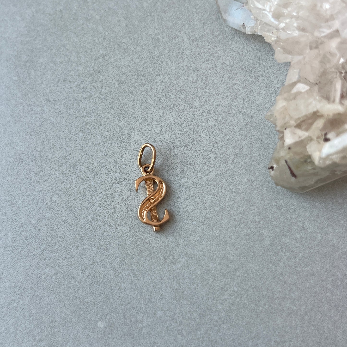 Vintage 14k Gold Dollar Sign Charm