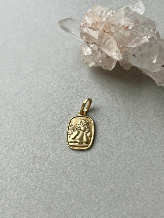 Vintage 14k Gold Cherub Charm