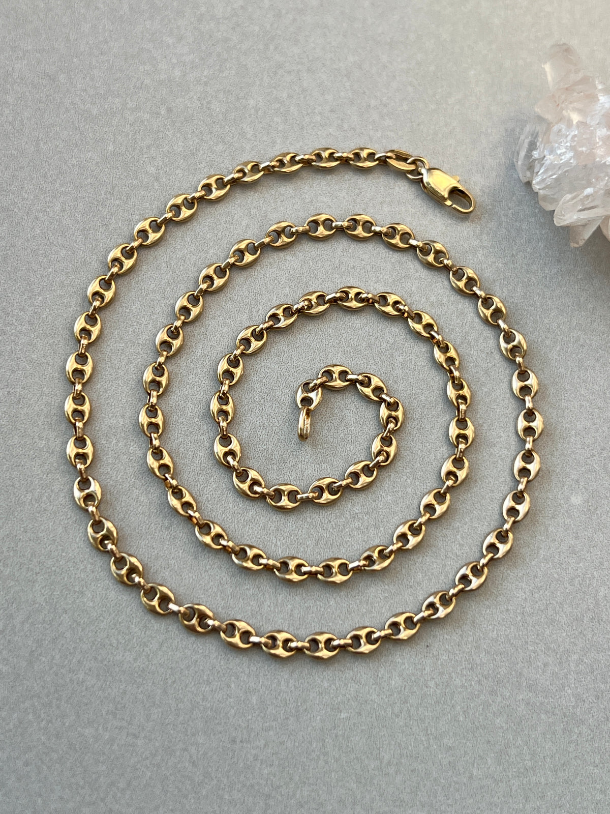Vintage 14k Gold 16” Puffy Mariner ‘Gucci’ Link Chain