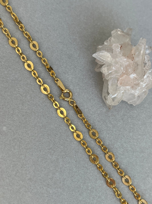 Vintage 14k Gold 18” Fancy Cable Link Chain