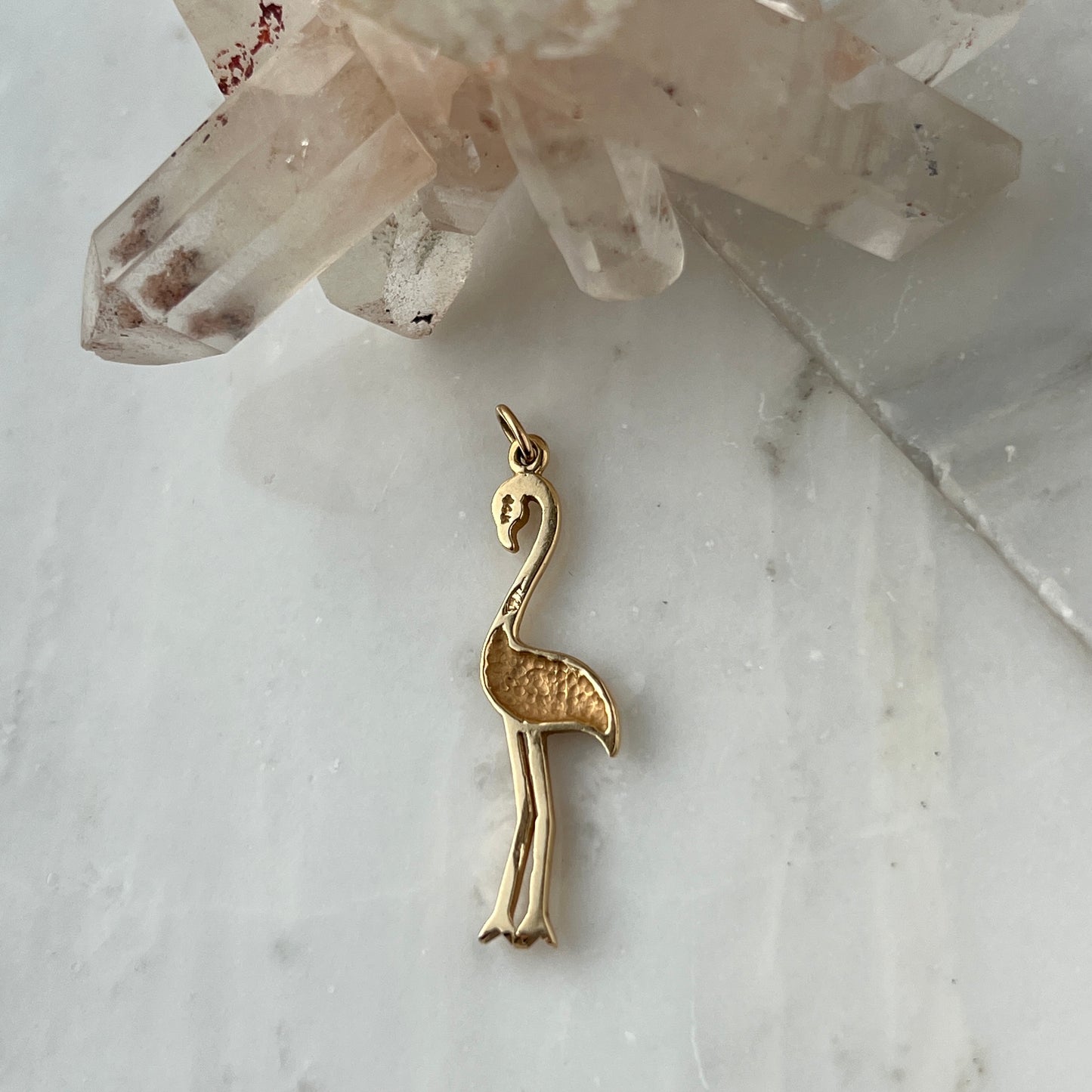 Vintage 14k Flamingo Charm