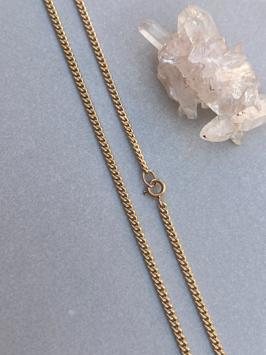 Vintage 14k Gold 17.5” Curb Link Chain