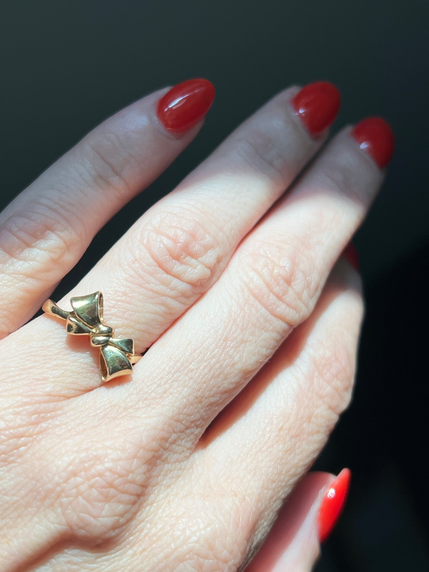 Vintage 14k Gold Bow Ring