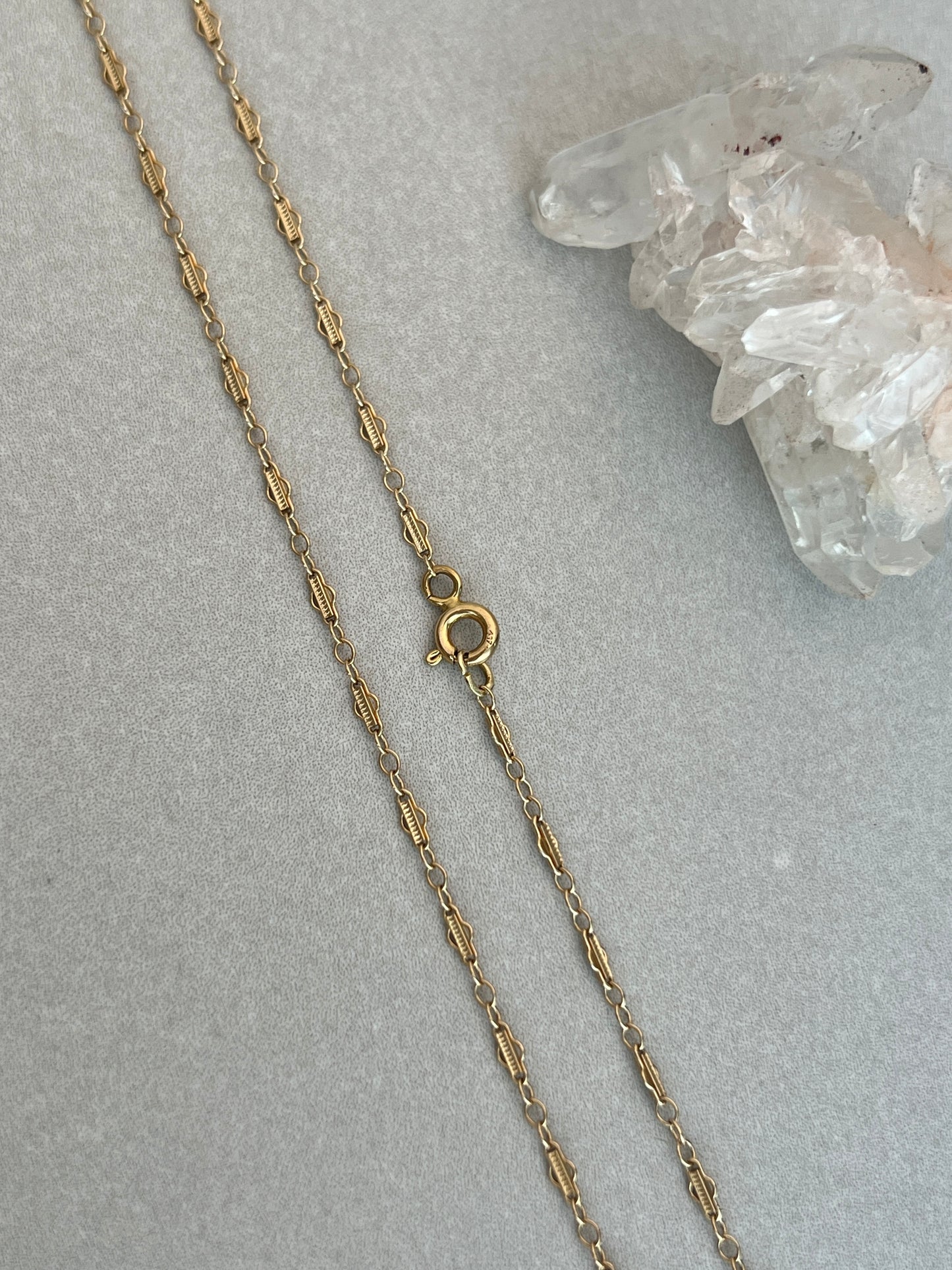 Antique 14k Gold 20” Fancy Link Chain