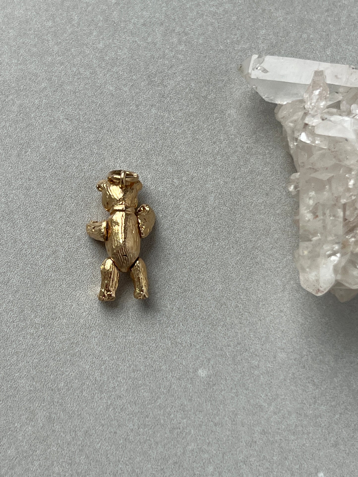 Vintage 14k Gold Articulated Teddy Bear Charm